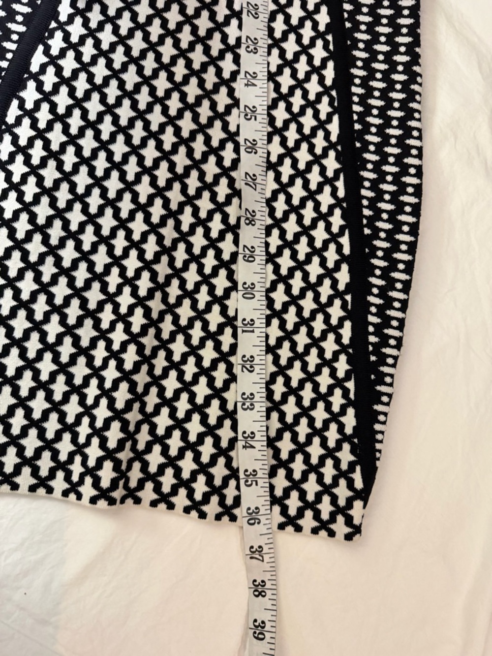 NEW TORN BY RONNY KOBO Tali Knit Bodycon Dress Black & White S - Picture 12 of 13